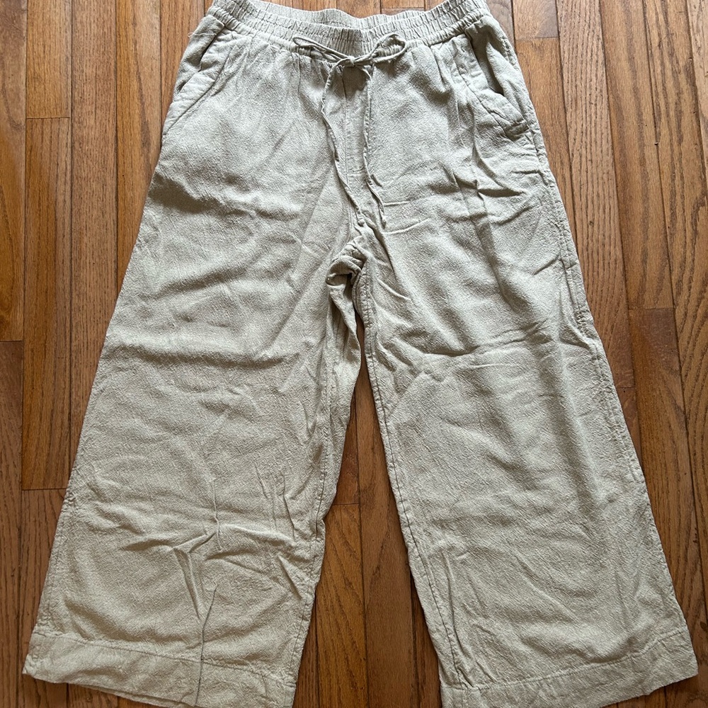 a new day Light Taupe Drawstring Wide Leg Pants